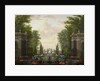 Water Terrace with Statues and Fountains in a Park by Isaac de Moucheron