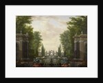 Water Terrace with Statues and Fountains in a Park by Isaac de Moucheron