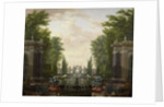 Water Terrace with Statues and Fountains in a Park by Isaac de Moucheron