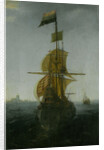 An Amsterdam East Indiaman Sailing Vessel by Abraham de Verwer