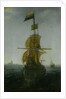 An Amsterdam East Indiaman Sailing Vessel by Abraham de Verwer