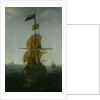An Amsterdam East Indiaman Sailing Vessel by Abraham de Verwer
