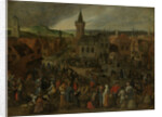 Market Day in a Flemish Town by Sebastiaan Vrancx