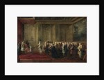Reception of Cornelis Hop as Ambassador of the States General to the Court of Louis XV, 24 July 1719 by Louis-Michel Dumesnil