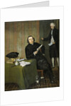 Portrait of the Haarlem Notary Wernerus Köhne with his Clerk Jan Bosch, The Netherlands by Wybrand Hendriks