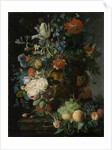 Still Life with Flowers and Fruit by Jan van Huysum