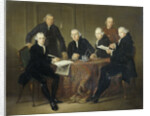 The Four Regents, the Secretary and the House Father of the Lepers' House of Amsterdam, 1773 by Jacobus Luberti Augustini