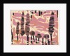 Expressionist landscape with trees and pink sky by Tania Lam