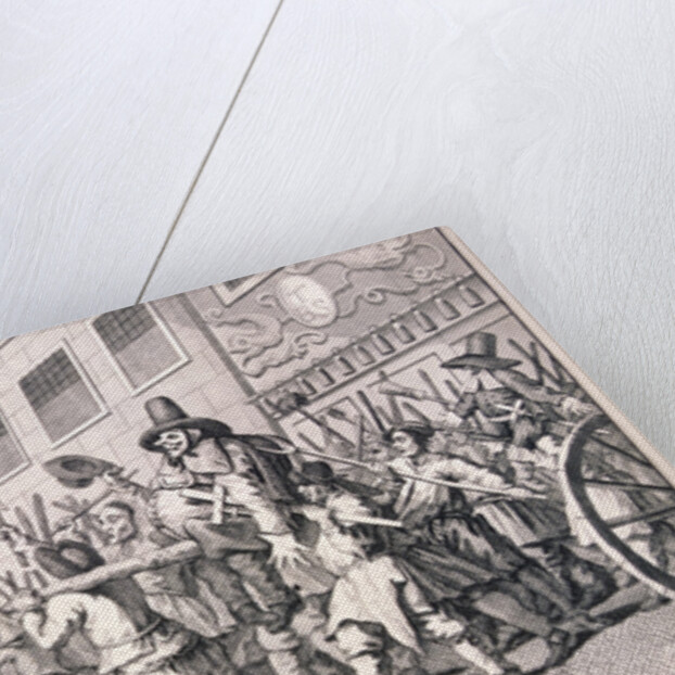 Burning the rumps at Temple Bar, London by William Hogarth