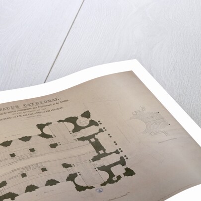 Plan of seating arrangements for the Duke of Wellington's funeral by Anonymous