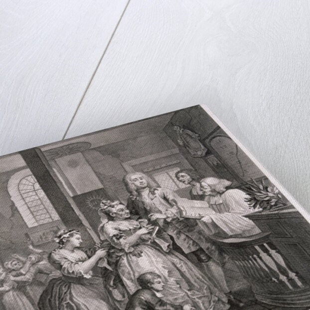 A Rake's Progress; plate V of VIII by William Hogarth