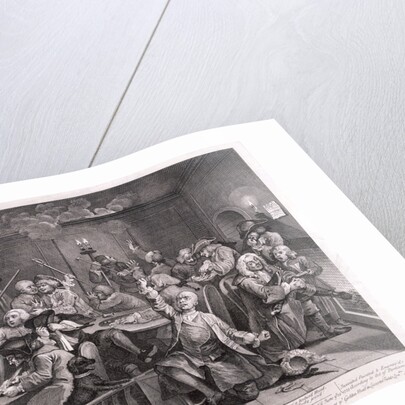 A Rake's Progress; plate VI of VIII by William Hogarth