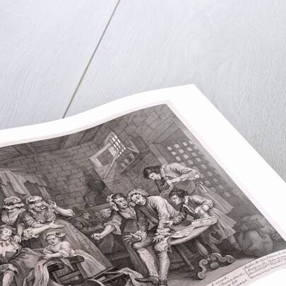 A Rake's Progress; plate VII of VIII by William Hogarth