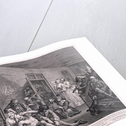 A Rake's Progress; plate VIII of VIII by William Hogarth
