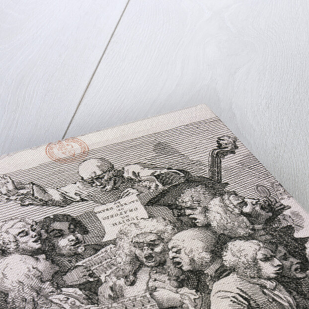 A chorus of singers by William Hogarth