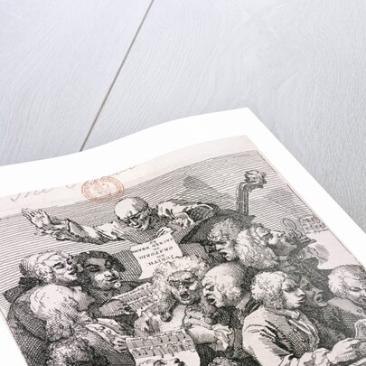 A chorus of singers by William Hogarth