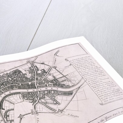 Map of London showing English Civil War Fortifications, c1642 by George Vertue