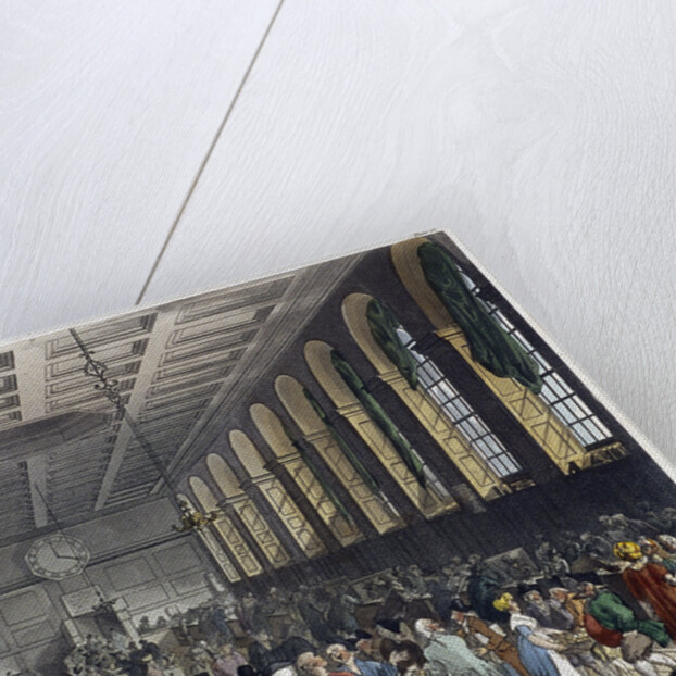 Interior of Custom House, London by Augustus Charles Pugin