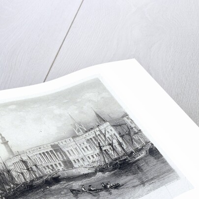 Custom House and River Thames by Frederick James Havell