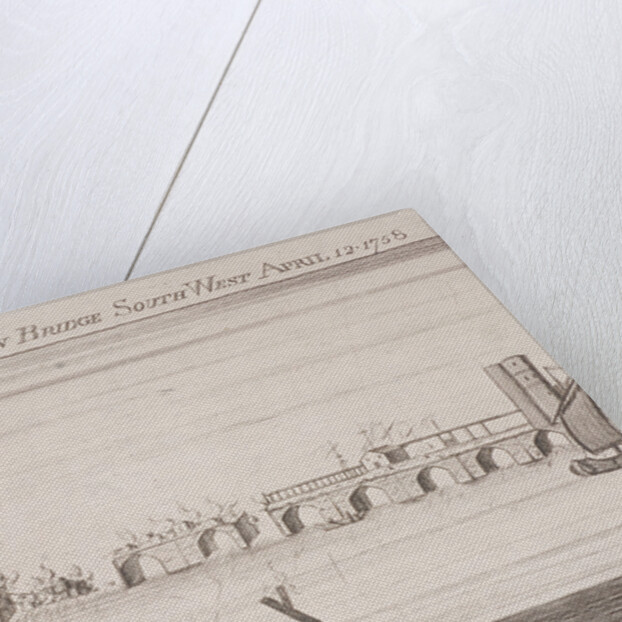 London Bridge (old), London, 1758 by Anonymous