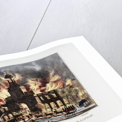 Destruction of the Royal Exchange' (2nd) fire, London by W Clerk