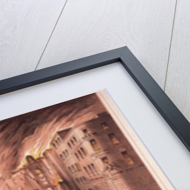 Firemen fighting the blaze at the Cotton's Wharf Fire, Bermondsey, London by Anonymous