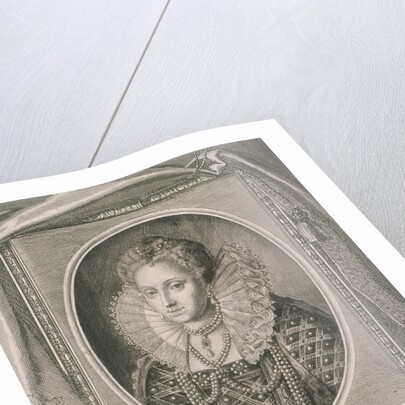 Queen Elizabeth I with crown and orb on a cushion by Anonymous