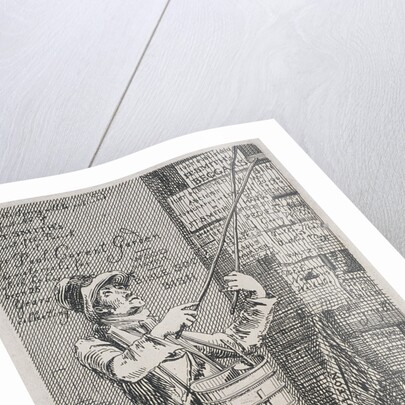 Billposter sticking bills up on a wall by John Thomas Smith