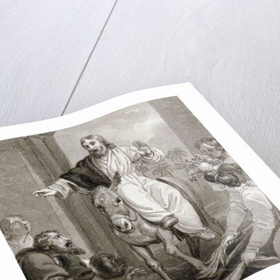 Christ entering Jerusalem, Israel by Henry Corbould