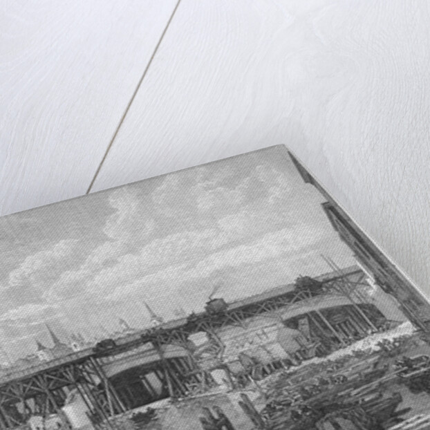 Construction work being carried out on Blackfriars Bridge, London by Anonymous