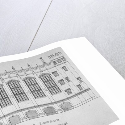 Elevation of the hall of Christ's Hospital, City of London by Anonymous