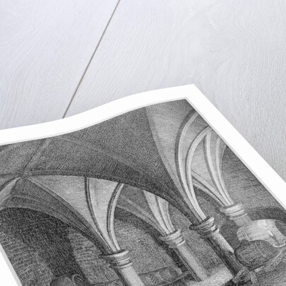 Crypt under Gerard's Hall on the south side of Basing Lane, City of London by John Thomas Smith