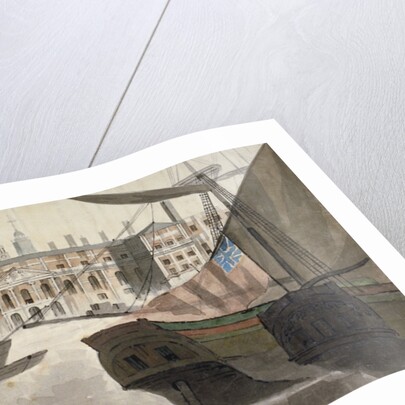 View of the Custom House from the River Thames, City of London by Anonymous
