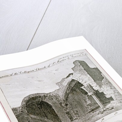 Remains of the Church of St Martin's le Grand, City of London by John Chessell Buckler