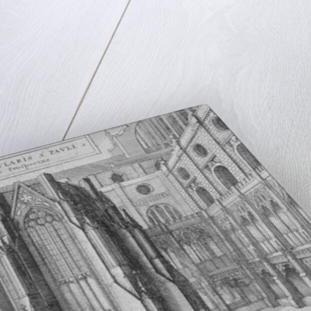 Part of the side of the old St Paul's Cathedral, City of London by Wenceslaus Hollar