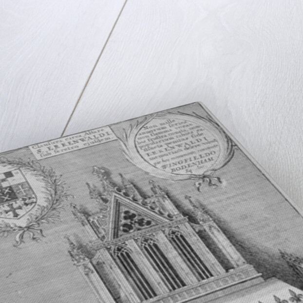 Monument to Saint Erkenwald in old St Paul's Cathedral, City of London by Wenceslaus Hollar