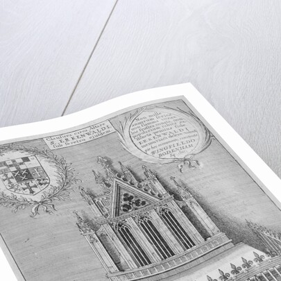 Monument to Saint Erkenwald in old St Paul's Cathedral, City of London by Wenceslaus Hollar