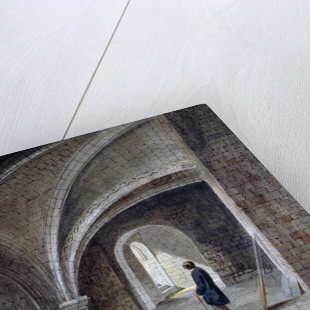 Crypt under the Church of St James in the Wall, Wood Street Square, City of London by Percy William Justyne