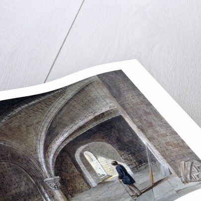 Crypt under the Church of St James in the Wall, Wood Street Square, City of London by Percy William Justyne