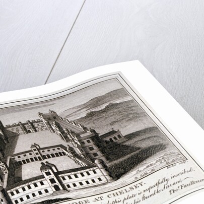 Bird's-eye view of King James's College, Chelsea, London by John Barlow