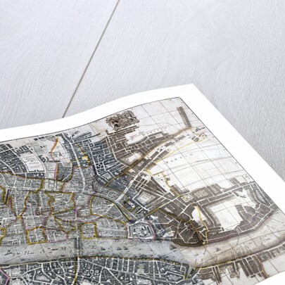 Map of the City of London, City of Westminster, River Thames, Lambeth and Southwark by Anonymous