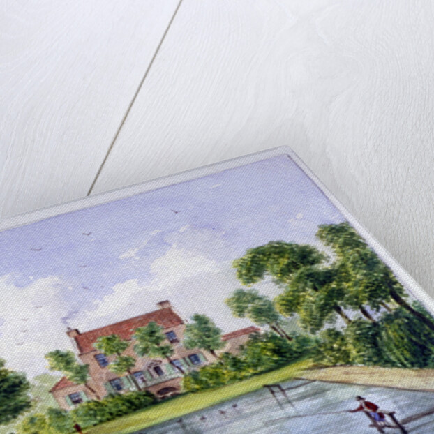 People fishing in Peerless Pool, City Road, Finsbury, London by CH Matthews