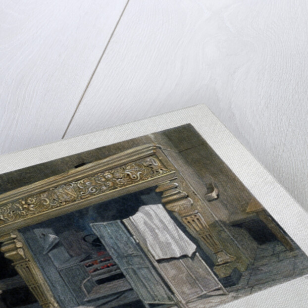 View of a chimney piece in the Baptist's Head Inn, Clerkenwell, London by John Wykeham Archer