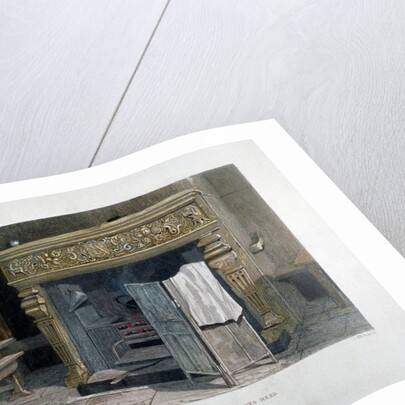 View of a chimney piece in the Baptist's Head Inn, Clerkenwell, London by John Wykeham Archer