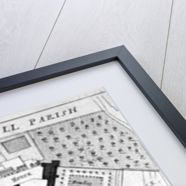 Map of Charterhouse and Cow Cross showing adjoining parishes and wards, London by Anonymous