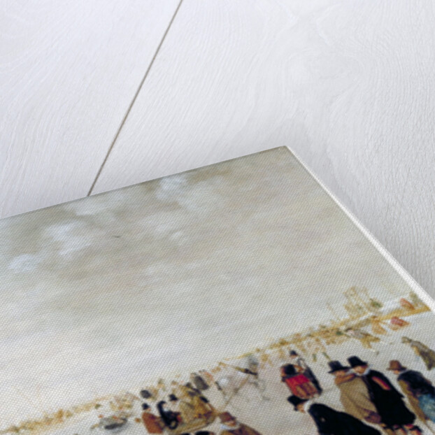 Winter landscape on the River Ijsel near Kampen by Hendrick Avercamp