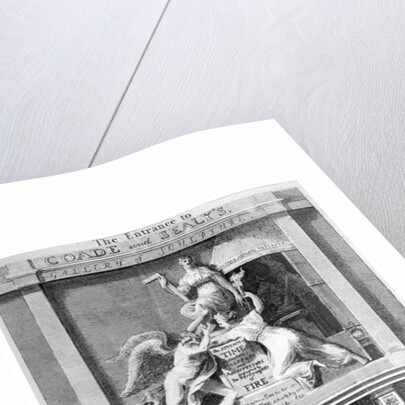 Entrance to Coade and Sealey's Gallery of Coade stone sculpture, Lambeth, London by Samuel Rawle