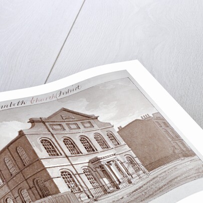 View of a chapel on York Road, Lambeth, London by John Buckler