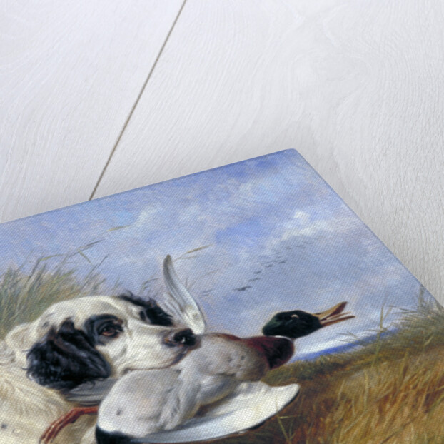 Dog with Wild Duck by Richard Ansdell