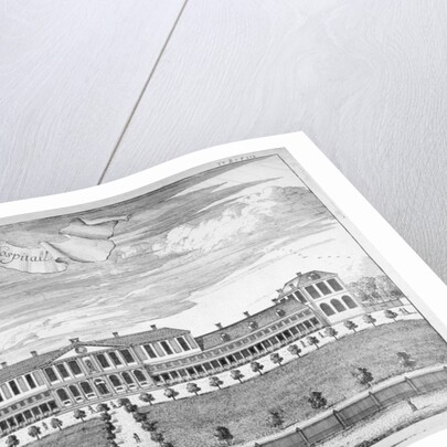 Almshouses in Pitfield Street, Shoreditch, London by Johannes Kip